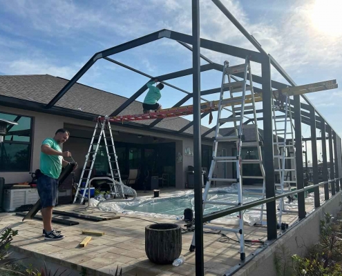Painting Screen Pool Enclosure in Fort Myers