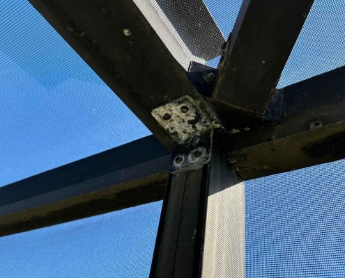 Replacing Rusty Screws at Screen Pool Enclosures Replacing Rusty Fixings at Screen Pool Enclosures